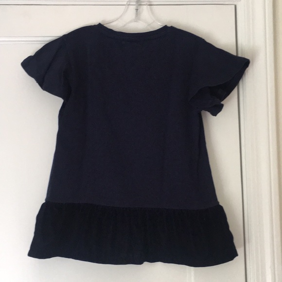 Crewcuts peplum velvet cotton top - Picture 4 of 4